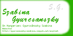 szabina gyurcsanszky business card